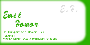 emil homor business card